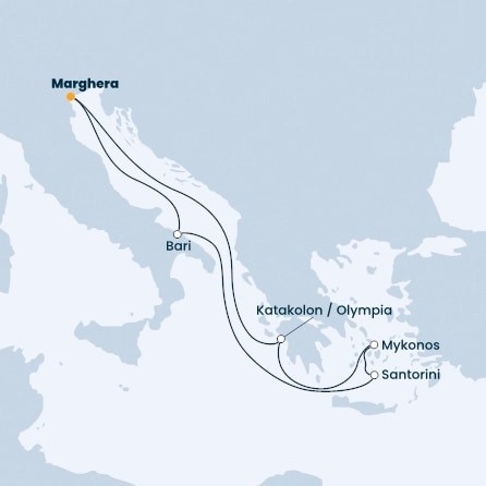 Voyages Rubio - Voyages de groupe - CROISIÈRE COSTA – LA GRÈCE 2023